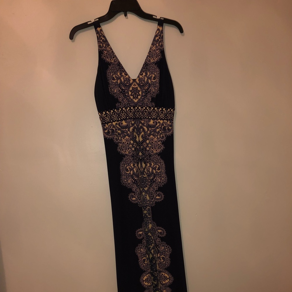 Navy Paisley INC Maxi Dress